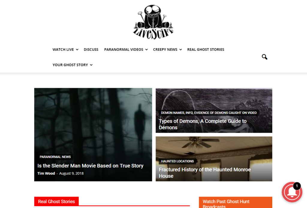 livescifi- Best Paranormal Websites 