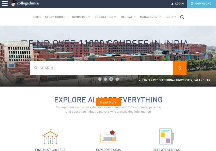 Collegedunia.com – Education Websites in India