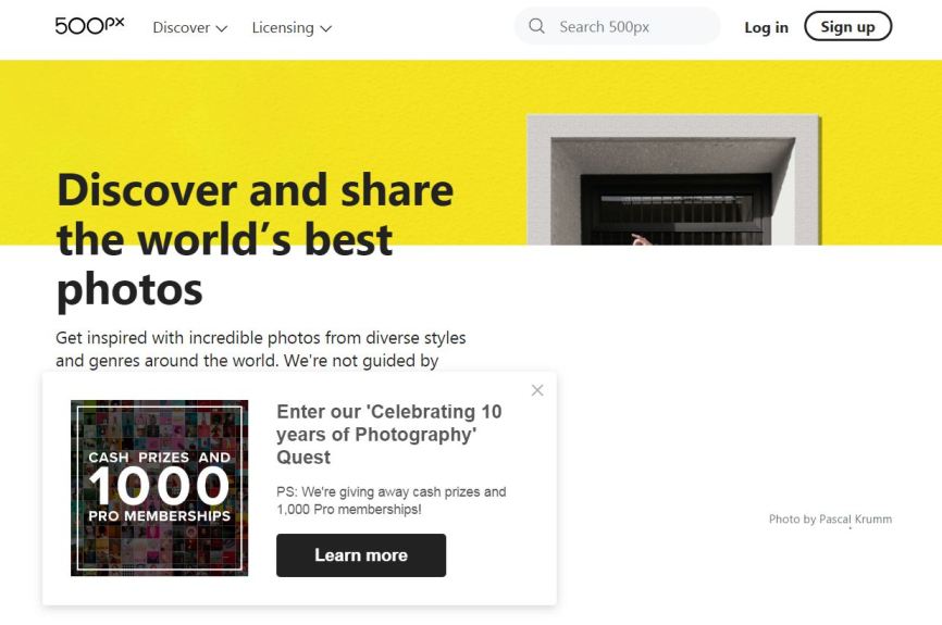 500px – Best Free Photo Sharing Websites