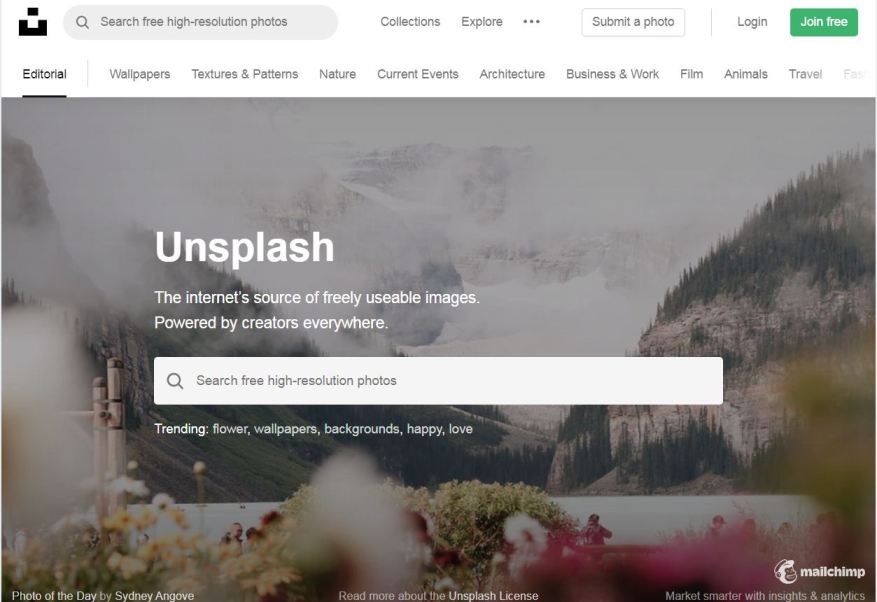 Unsplash.com– Best Free Photo Sharing Websites