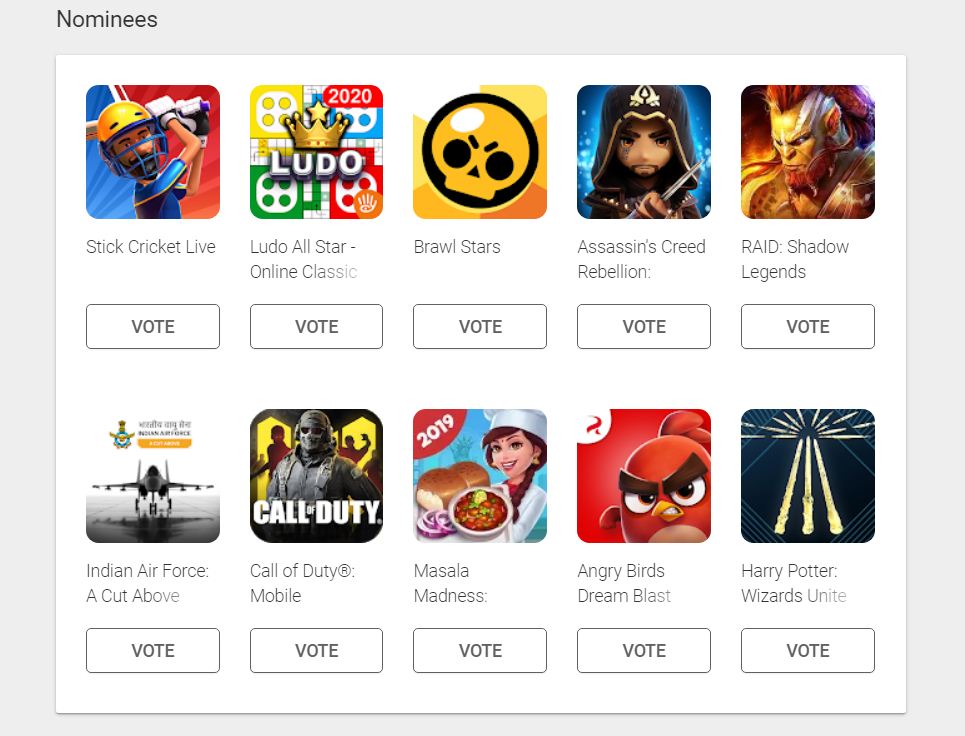 Google Play Users’ Choice Game