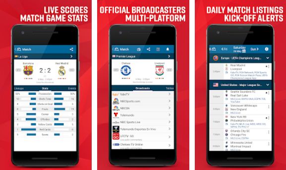 Live Soccer TV - Scores, Stats & TV Streaming info - Football Streaming Apps for Android and iPhone