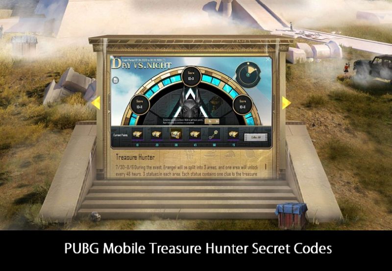 PUBG Mobile Treasure Hunter Secret Codes