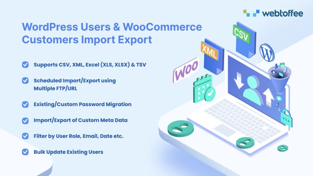 WordPress Users & WooCommerce Customers Import Export