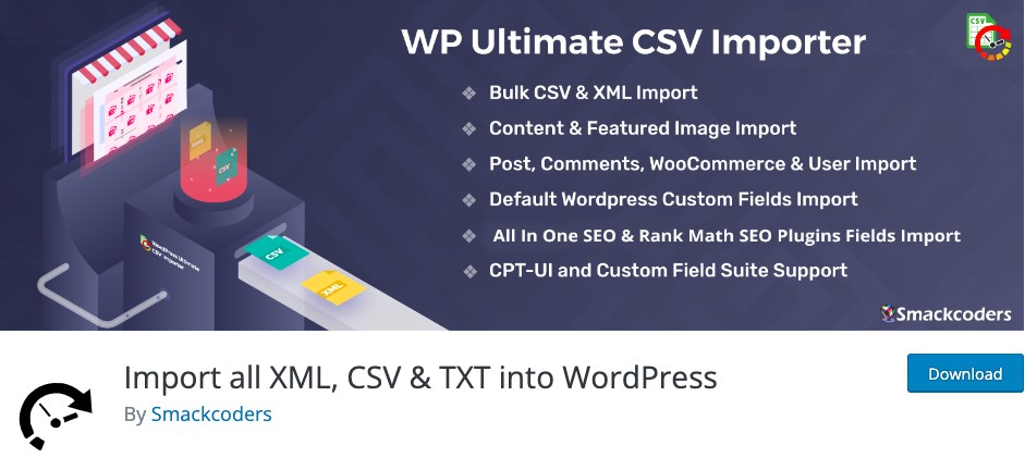 Import all XML, CSV & TXT into WordPress